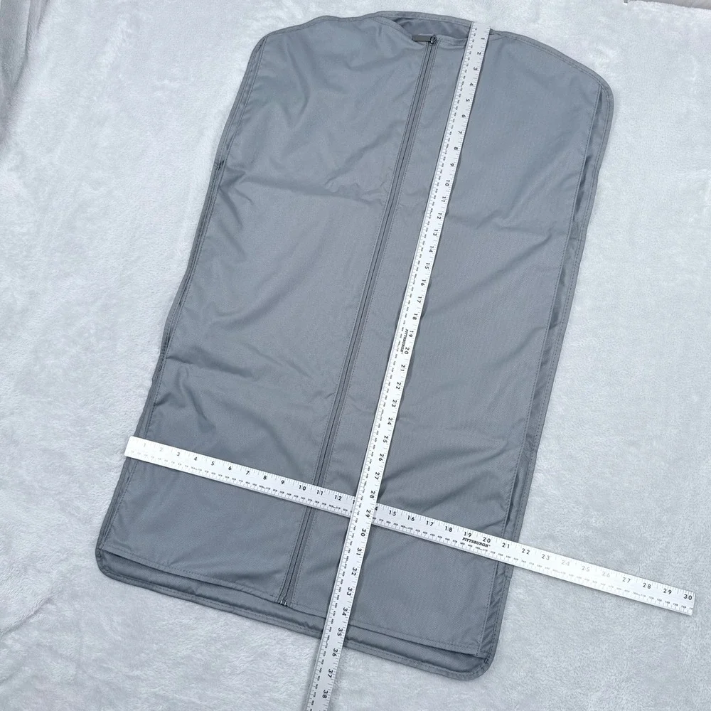 Tumi Garment Bag Set 2 Gray Nylon Suit Covers Travel Hanging Tri-Fold Zip 35x21